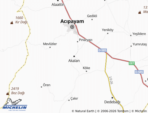 MICHELIN Akalan map - ViaMichelin