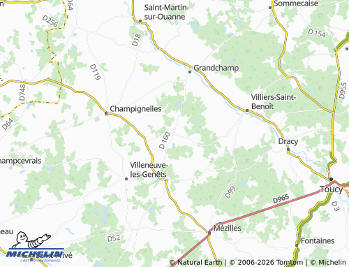 Kaart MICHELIN Louesme - ViaMichelin