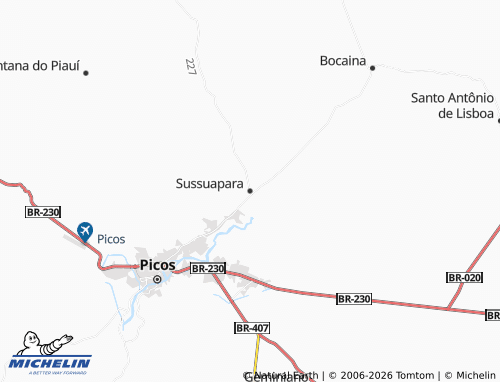 Carte MICHELIN Sussuapara - ViaMichelin