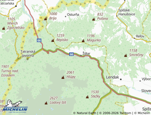 MICHELIN Monkova dolina map - ViaMichelin