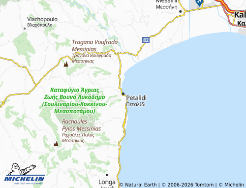 MICHELIN Petalidi map - ViaMichelin