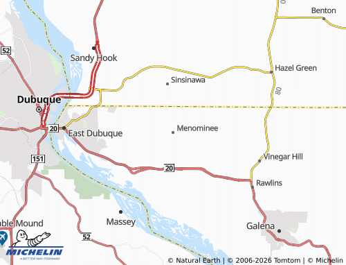 Kaart MICHELIN Menominee - ViaMichelin