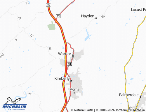 Mappa MICHELIN Warrior - ViaMichelin