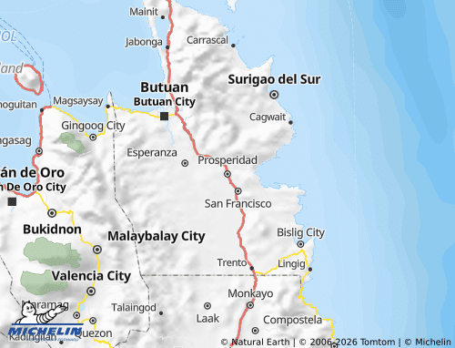 MICHELIN Agusan del Sur map - ViaMichelin