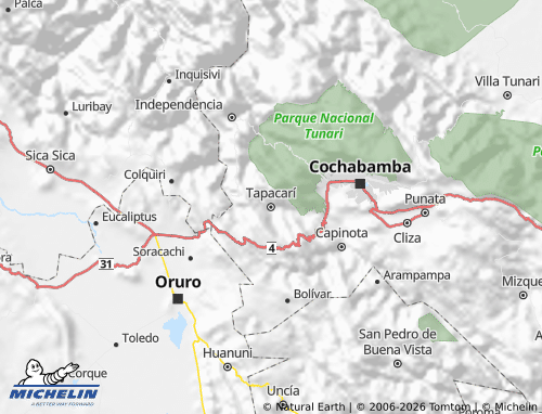 MICHELIN Tapacarí map - ViaMichelin