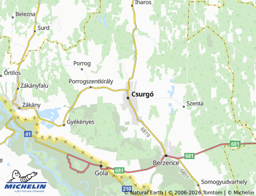 Mappa MICHELIN Csurgó - ViaMichelin