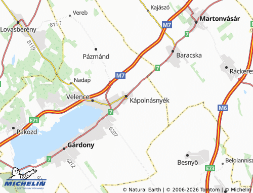 Mapa MICHELIN Kápolnásnyék - ViaMichelin
