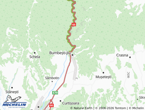 MICHELIN Bumbești-Jiu map - ViaMichelin