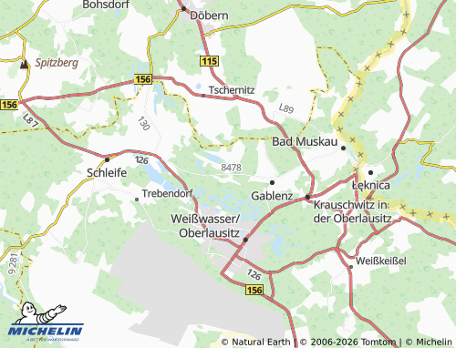 MICHELIN Kromlau map - ViaMichelin