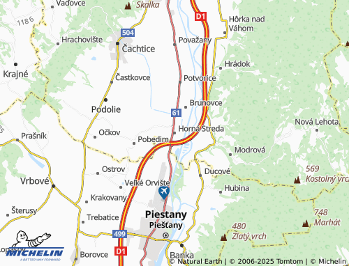 Kaart MICHELIN Horná Streda - ViaMichelin