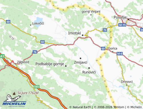 MICHELIN-Landkarte Hršćevani - ViaMichelin