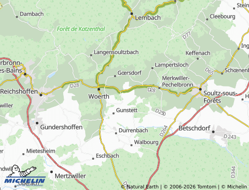 Mapa MICHELIN Dieffenbach-lès-Wœrth - ViaMichelin