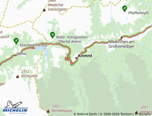 MICHELIN-Landkarte Krimml - ViaMichelin