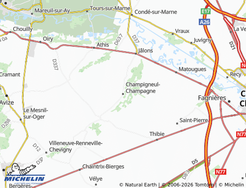Mapa MICHELIN Champigneul-Champagne - ViaMichelin