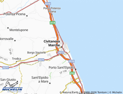 MICHELIN Civitanova Marche map - ViaMichelin