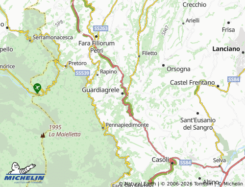 MICHELIN-Landkarte Guardiagrele - ViaMichelin