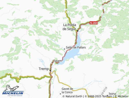MICHELIN Salàs de Pallars map - ViaMichelin