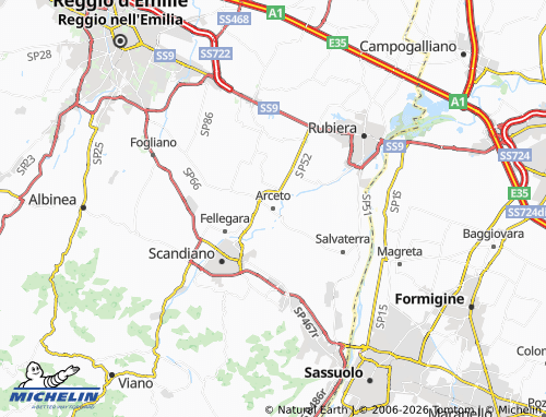 MICHELIN Arceto map - ViaMichelin