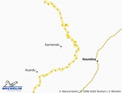 MICHELIN Kamiendo map - ViaMichelin