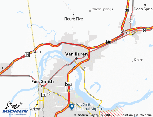 Mapa MICHELIN Van Buren - ViaMichelin