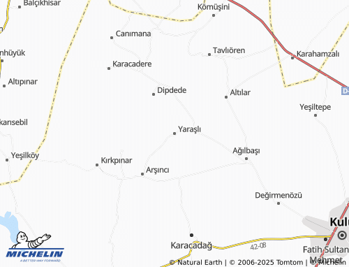 MICHELIN Yaraşlı map - ViaMichelin