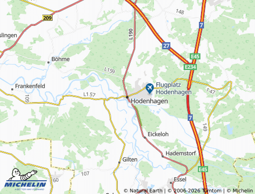 MICHELIN Hodenhagen map - ViaMichelin