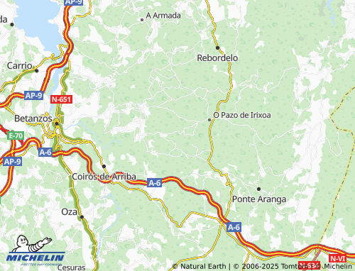 MICHELIN Mántaras (Santa María) map - ViaMichelin