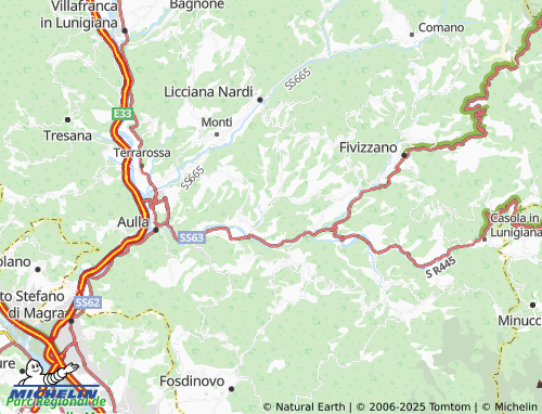 MICHELIN Piano di Collecchia map - ViaMichelin