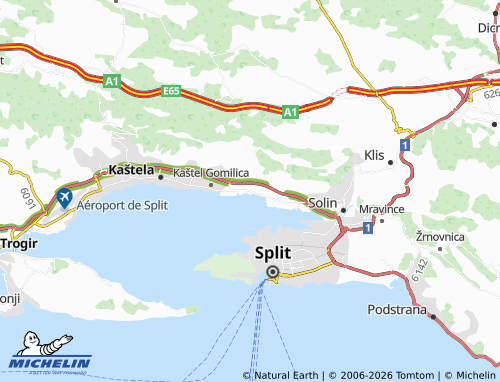 MICHELIN-Landkarte Kaštel Sućurac - ViaMichelin