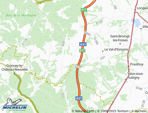 MICHELIN Vesvres-sous-Chalancey map - ViaMichelin