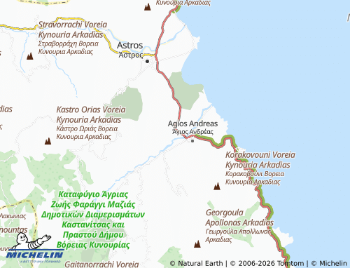 MICHELIN Korakovouni map - ViaMichelin