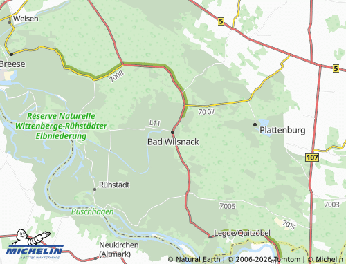 MICHELIN Bad Wilsnack map - ViaMichelin