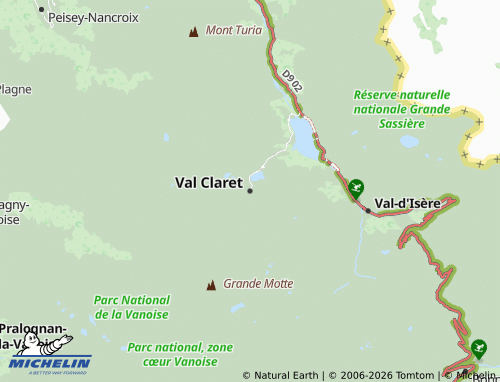 Mappa MICHELIN Val Claret - ViaMichelin