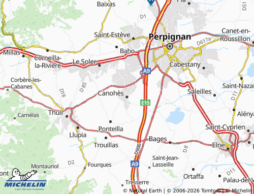 MICHELIN Canohès map - ViaMichelin