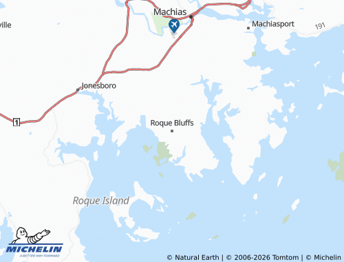 Kaart MICHELIN Roque Bluffs - ViaMichelin