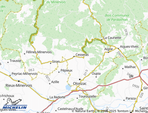 MICHELIN Cesseras map - ViaMichelin