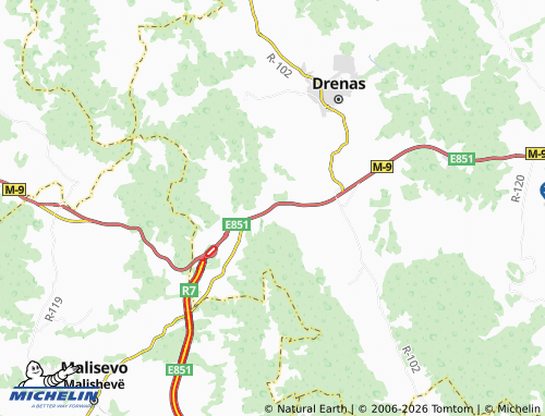 Carte MICHELIN Llapushnik - ViaMichelin
