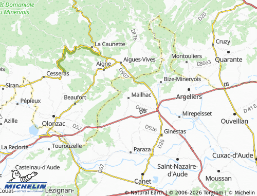 Mapa MICHELIN Mailhac - ViaMichelin