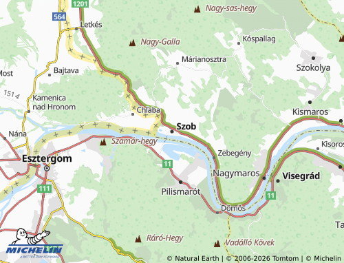MICHELIN Szob map - ViaMichelin