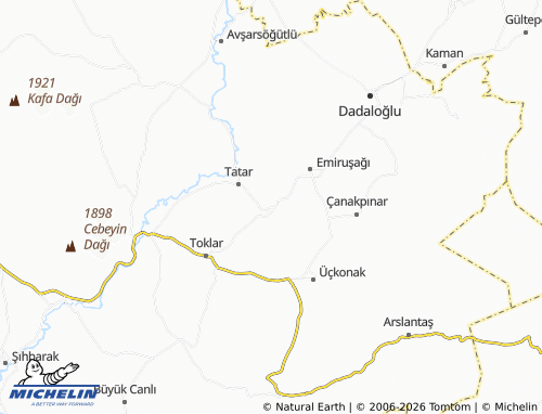 MICHELIN Güzelce map - ViaMichelin