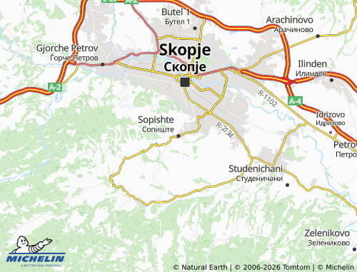 Mapa MICHELIN Sopishte - ViaMichelin