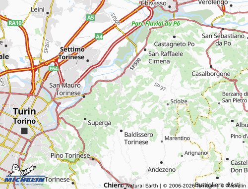Mappa MICHELIN Donaudi - ViaMichelin