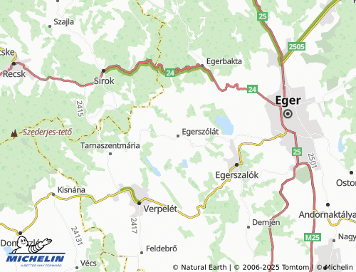 Carte MICHELIN Egerszólát - ViaMichelin