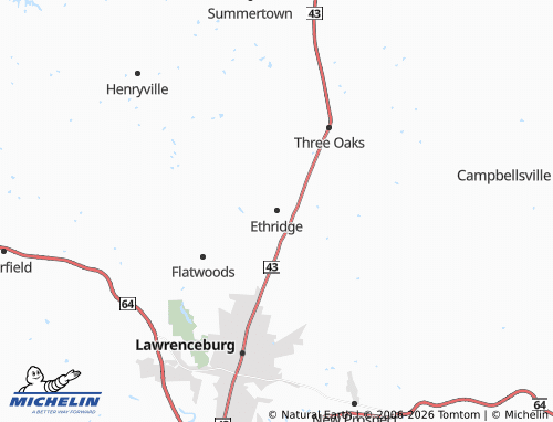 Mappa MICHELIN Ethridge - ViaMichelin