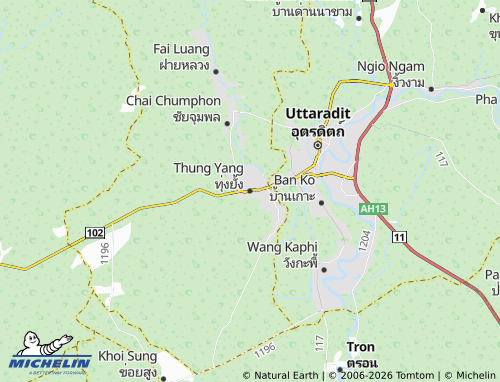 Mapa MICHELIN Thung Yang - ViaMichelin