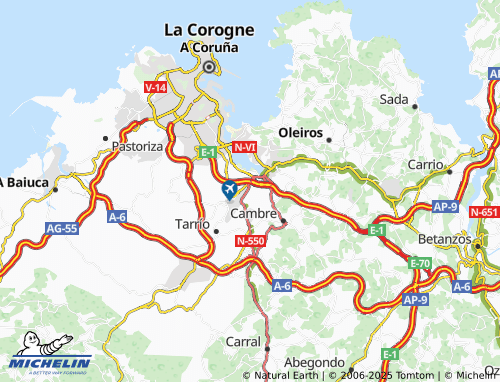 MICHELIN Almeiras (San Xián) map - ViaMichelin