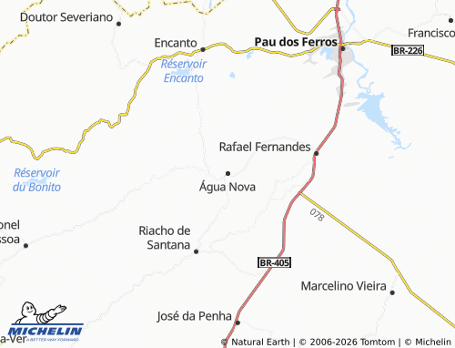 Mapa MICHELIN Água Nova - ViaMichelin