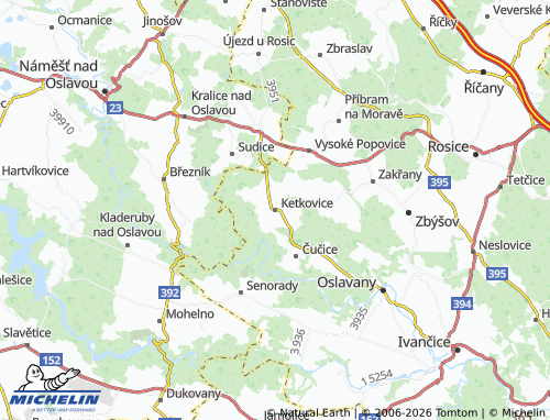 Kaart MICHELIN Ketkovice - ViaMichelin