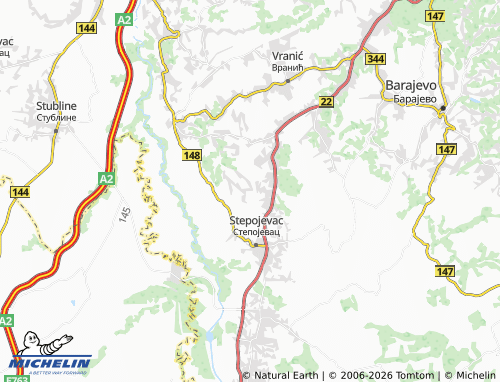 Mapa MICHELIN Vrbovno - ViaMichelin