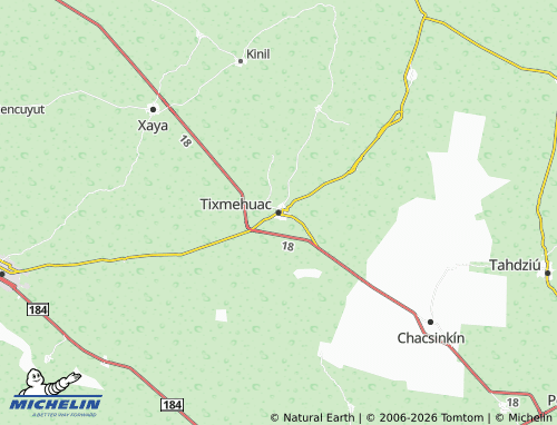 MICHELIN-Landkarte Tixmehuac - ViaMichelin